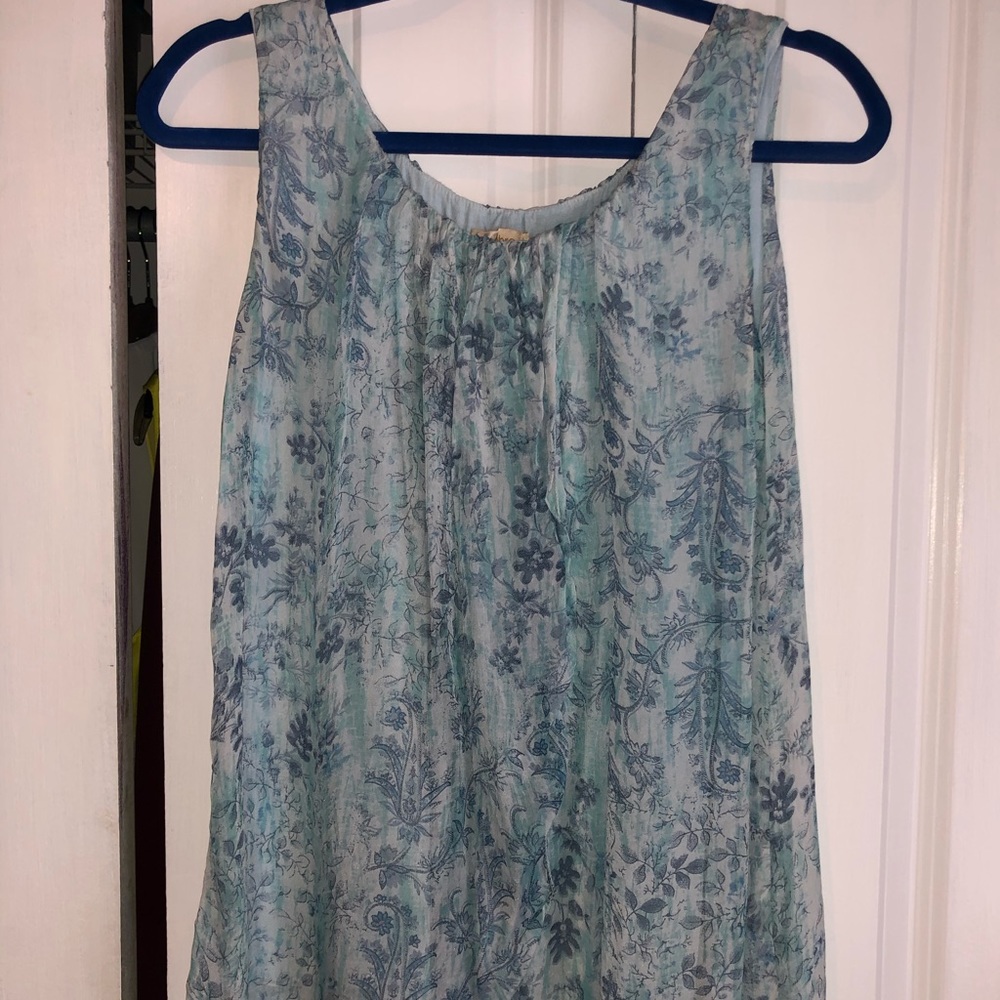 Blue print blouse